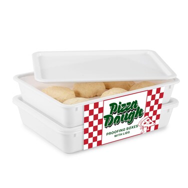 Stock Your Home Pizza Dough Proofing Container with Lid 2 Pack Homemade Bread Dough Proofing Box Pizza Dough Container Pizza Dough Box Pizza Proofing Box Pizza Box for Proofing Dough