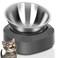 AYADA Raised Cat Food Bowl Stainless Steel Cat Dish for Food Water Anti Vomiting Elevated with Stand Ergonomic Lifted Slanted Tilted 15 Angle Metal Single Kitty Kitten Wet Food Bowl Pet Bowl