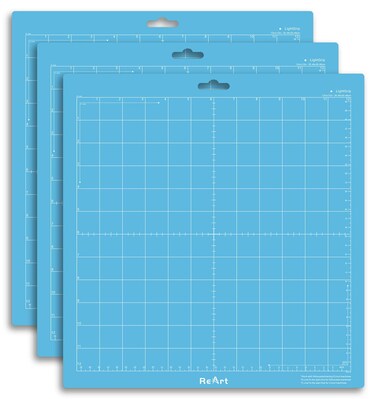 ReArt Cutting Mat Suit for Silhouette Cameo 3 Packs 12 x 12  Light Grip Adhesive Cutting Mat Replacement Set Mats Vinyl Craft