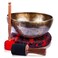 Himalayan Bazaar Large Tibetan Singing Bowl Set  9 Master Healing Grade For Sound Bath Chakra 7 Metal Meditation Yoga
