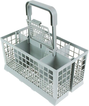 Qualtex Dishwasher Cutlery Silverware Basket Holder Grey 9 516 X 5 14 X 9 34 Inches