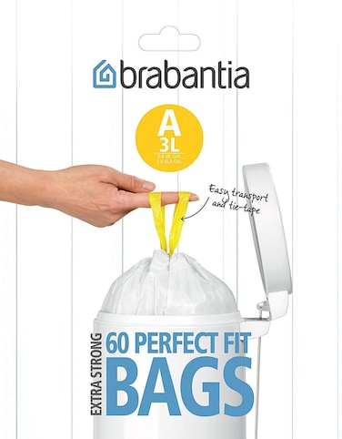 Brabantia 348983 Bin Liners Size A 3 L  60 Bags