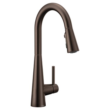Moen 7864ORB Sleek OneHandle High Arc Pulldown Kitchen Faucet Featuring Power Clean Oil Rubbed Bronze
