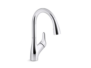 Kohler 30469CP Rival Single Handle Kitchen Sink Faucet with PullDown Sprayer Polished Chrome