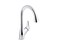 Kohler 30469CP Rival Single Handle Kitchen Sink Faucet with PullDown Sprayer Polished Chrome