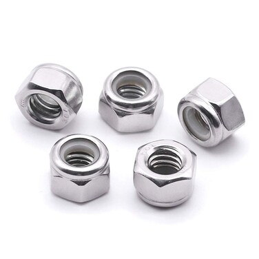 EASTLO 3816 Nylon Insert Hex Lock Nuts Bright Finish304 Stainless Steel 188 10 PCS