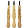 Wazakura 3PCS Bonsai Chisel Kit with Round Gouge Single Bevel Skewed and VParting Tool Hand Carving Tool Set for Jin Shari Making Woodworking Knife Pack 3PCS Bonsai Chisel Kit