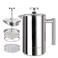 Secura French Press Coffee Maker 304 Grade Stainless Steel Insulated Coffee Press with 2 Extra Screens 12oz 035 Litre Silver SFP12DS