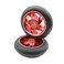 ZFIRST 2Pcs 100 mm Pro Stunt Scooter Wheels with ABEC 9 Bearings for MGPRazorLuckyEnvyVokul Pro Scooters Replacement Wheels Red