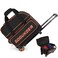 SOGUKOER 2 Ball Bowling Bag with Wheels Lightweight Trolley Double Ball Bowling with Large Separate Shoe Compartment and Oversized Accessory Pocket Retractable Handle Extends To 395