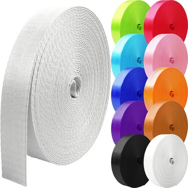 Grosun Nylon Webbing 1 inch 15 inch 2 inch Nylon Strap Webbing Straps Backpack Straps Nylon Belt for Indoor or Outdoor Gear DIY Crafting Handles Luggage Slings