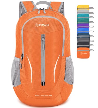 ZOMAKE Foldable Backpack Lightweight Packable 25 L Small Hiking Daypack Water Resistant Travel Bag Nylon Outdoor Sports Camping Rucksack Walking Trekking for Men Women Seniors