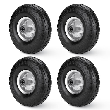 AEagle Heavy Duty Mower Tires on Wheel 4103504 with 10 Inner Tube 58 Bushing Size 22 Offset Hub Pneumatic 4Pr Turf Tire for Lawn Mowers  Tractors 4 Pack