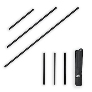 PHYSKOW 2  4  6 Collapsible Multifunctional Portable Foam Padded Training Staff for Safe Practice Bo Staff Escrima Stick Yoga Stick with Carry Bag