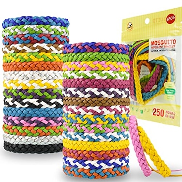 BuggyBands Mosquito Repellent Bracelets 30 Pack PU Leather Braid Natural Bug Insect Repellent Wristbands for Kids Adult Outdoor Camping Fishing Traveling