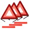LuckyHigh 3 PCS Triangle Emergency Safety Warning Frame Foldable Reflector Car Truck Roadside Safety Warning Triangle Sign with Storage Case