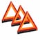Stark USA 3Pack Warning Triangle Foldable Emergency Warning Sign Reflector Roadside Hazard Sign High Stability Frame wStorage Case