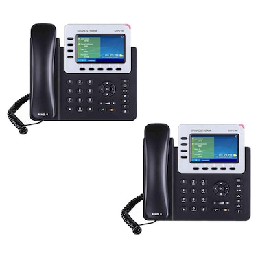 Grandstream GXP2140 4Line IP Phone 43 LCD PoE Bluetooth Bundle of 2