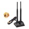 Eightwood Dual WiFi Antenna with RPSMA Male Connector 24GHz 5GHz Dual Band Antenna Magnetic Base for WiFi Wireless Router Mobile Hotspot
