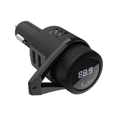 Scosche BTFM5 Bluetooth HandsFree Car Kit with Digital FM Transmitter and Dual 12W USB Charging Ports For Vehicles