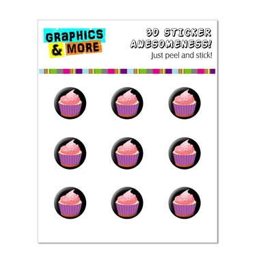 GRAPHICS  MORE and Cupcake Home Button Stickers Fits Apple iPhone 44S55C5S iPad iPod Touch  NonRetail Packaging  Clear