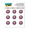 GRAPHICS  MORE and Cupcake Home Button Stickers Fits Apple iPhone 44S55C5S iPad iPod Touch  NonRetail Packaging  Clear