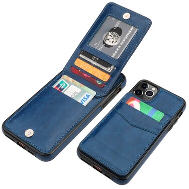 KIHUWEY iPhone 11 Pro Max Case Wallet with Credit Card Holder Premium Leather Magnetic Clasp Kickstand Heavy Duty Protective Cover for 11 Pro Max 65 InchBlue