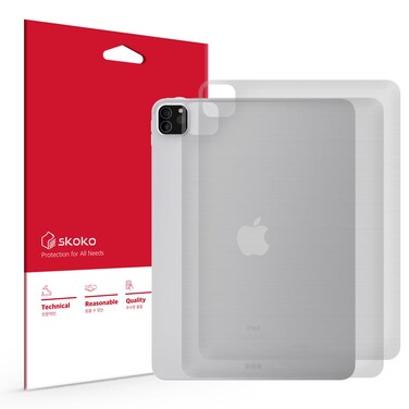 skoko 2 Pack Transparent Matte Back Protector Compatible with iPad Pro 11 456 Generation Seems Likes to Screen Protector Cover Ultra Thin CaseFriendly