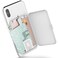 Sinjimoru Back of Phone Card Holder Card Zip White CZP_BASC_3CRD