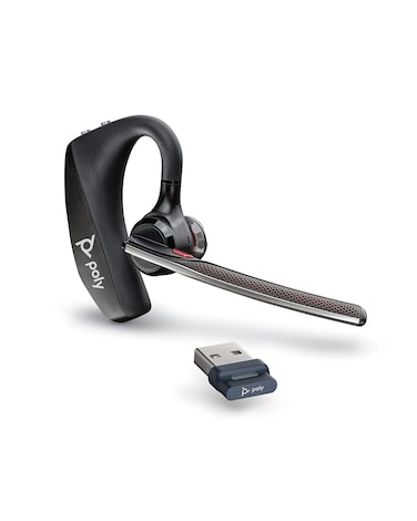 Poly Voyager 5200 UC Wireless Headset  Charging Case  SingleEar Bluetooth Headset wNoiseCanceling Mic  Connect to MobilePC via Bluetooth Works wMicrosoft Teams Zoom  More Plantronics