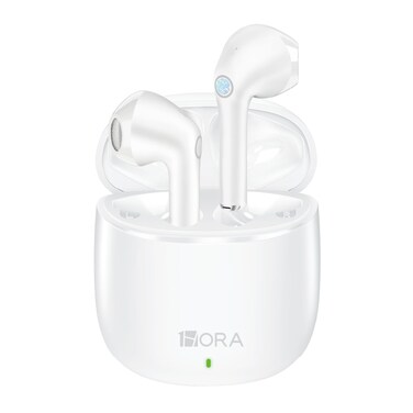 1 Hora Wireless Earbuds Bluetooth 53 Sports Headphones Deep Bass inEar Earphones Premium Sound with Charging Case Compatible with iPhone Android Smartphone Tablet Laptop White