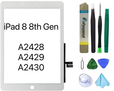 Dedyel Screen Replacement for iPad 8 8th Gen 2020 102 A2428 A2429 A2430 Digitizer Replacement Without Home Button  Tools White