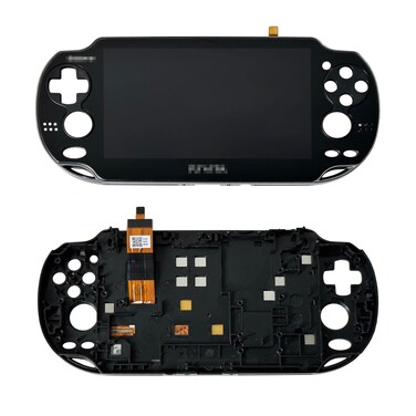 REUUY Rinbers BLACK LCD Screen Display Touch Panel Glass Digitizer Assembly with Frame Combo Replacement for Playstation PS Vita PSV PCH1001 PCH1101