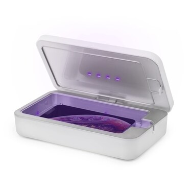 VCUTECH 2022 UV Sterilizing Box with Wireless Charger  UV Light Sanitizer Box  Fast Wireless Charging for Phone  Phone Accessories  Mobile Phone Sanitizer  Phone Screen Disinfecting Brown