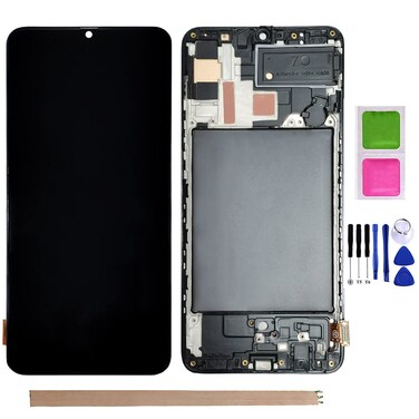 Galaxy A70 Screen Replacement with A70 LCD Frame for Samsung Galaxy A70 2019 67 A705 LCD Display Touch Screen Digitizer Replacement A705F A705FN LCD Screen Repair Part Tools A70 Screen with Frame