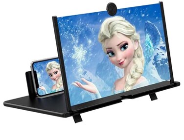 Tenlary 18 Screen Magnifier for Cell Phone  3D HD Magnifing Screen Enlarger Projector for Movies Videos and Gaming  Foldable Phone Stand Holder with Screen AmplifierCompatible with All Smartphones