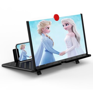 20 Screen Magnifier for Smartphone 3D HD Mobile Phone Magnifying Projector Screen Enlarger Expanders for Movies Videos and GamingFoldable Phone Stand with Screen AmplifiereBlack 20inch
