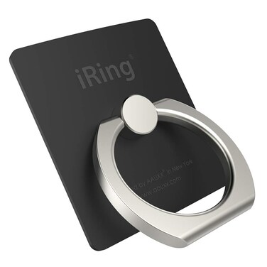iRing AAUXX The Original iRing Cell Phone Finger Holder for car  Office Ring Stand Accessory for iPhone Samsung Other Android Smartphones and Tablets Matt Black