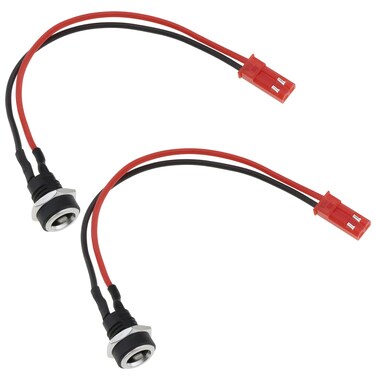eMagTech 2pcs 2 Pin Electric Scooter Charging Port Cable Length 15cm Coaxial Jack 55mm OD 25mm ID Compatible with GOTRAX GXL V2 XR Elite Electric Scooter