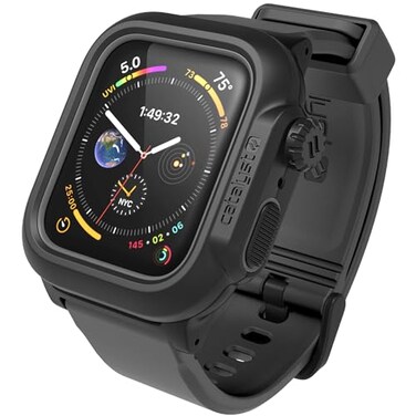 Catalyst Waterproof Apple Watch Case Series 4 44mm with Premium Soft Silicone Apple Watch Band Shock Proof Impact Resistant Rugged iWatch Protective case BlackGray