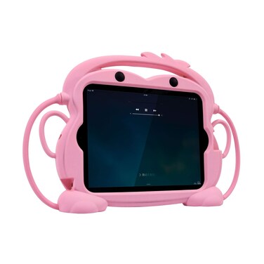 CHIN FAI iPad 2 3 4 Case for Kids Child Proof Silicone Protective Car Case Cute Monkey Handle Stand Cover for Apple iPad 2nd 3rd 4th GenerationPink
