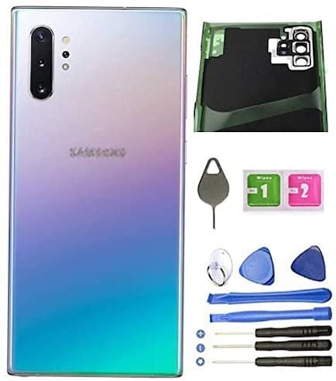 teamplayer Galaxy Note 10 Plus Back Cover Glass Housing Door Replacement with Camera Lens Parts for Samsung Galaxy Note10 Note10 Plus 5G Tools Aura Glow