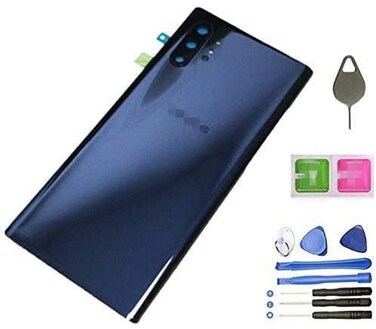 teamplayer Galaxy Note 10 Back Cover Glass Housing Door Replacement with Camera Lens Parts for Samsung Galaxy Note10 Note 10 5G Tools  Eject Pin Aura Black