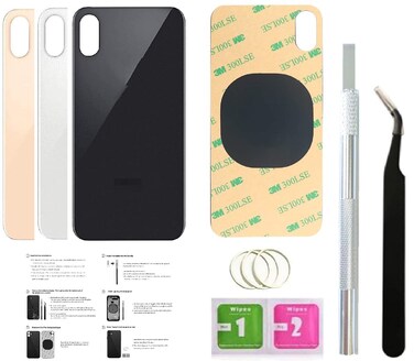 Daymarket 2 PCS Back Glass Replacement for iPhone Xs Back Cover Glass 58 Inch with PreInstalled Tape and Repair Tools Gold