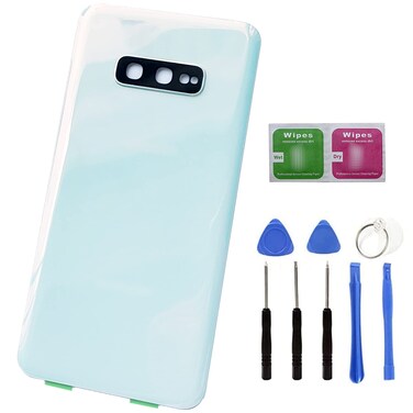 Ubrokeifixit Galaxy S10e G970 Rear Back Glass Door Cover Replacement for Samsung Galaxy S10e 58 G970U G970W G970F G970U1 G970FDS G9700Camera Glass LensNOT for S10 61S10 64 White