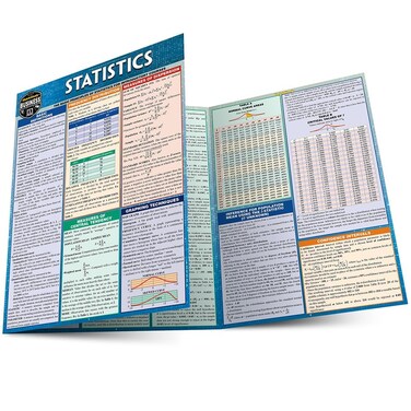Statistics Laminate Reference Chart Parameters Variables Intervals Proportions Quickstudy Academic