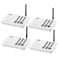 Wuloo Intercoms Wireless for Home 5280 Feet Range 10 Channel 3 Code Wireless Intercom System for Home House Business Office Room to Room Intercom Home Communication System 4 Units Set White