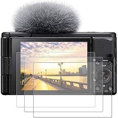PCTC 3 Packs Tempered Glass Screen Protector Compatible for Sony ZVE10 ZV1 ZV1M2 ZV1M2 ZVE10 ZV1 ZV1F ZV1F Cover03mm 9H Hardness Tempered Glass Flim AgainstNot Fit for ZVE10II