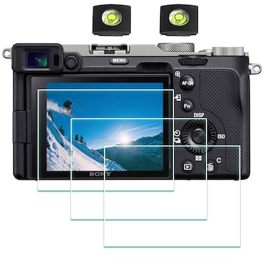 ULBTER A7C Screen Protector Appliable for Sony Alpha 7C Not for A7CII  A7CR Camera  Hot Shoe Cover 32Pack 03mm 9H Hardness Tempered Glass Cover AntiScrach AntiBubble