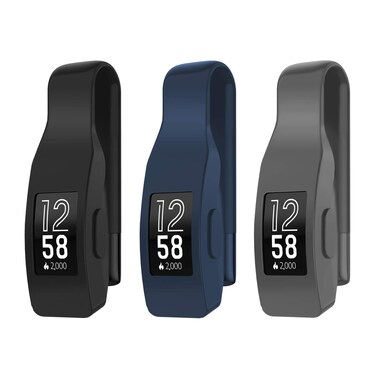 EEweca 3Pack Clip for Fitbit Inspire or Inspire HR Holder Accessory Black  Midnight Blue  Gray not for inspire 2